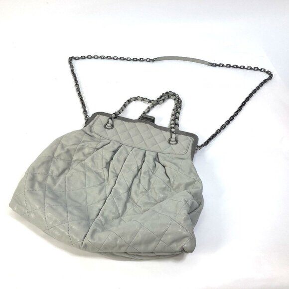 CHANEL Gray Leather Shoulder Bag - Picture 7 of 14